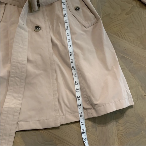 NEW Pendleton Beige Trench Coat Jacket size Small Plaid Lining Belted Buttons - Picture 12 of 12